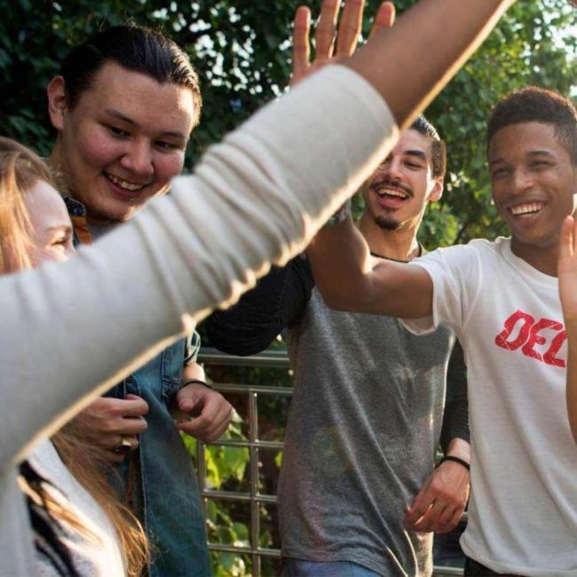 A group of young people at an after school club