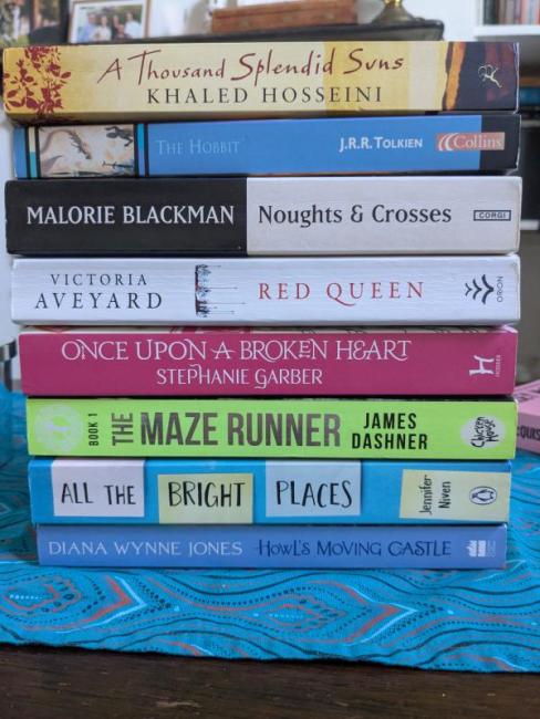 A selection of young adult books 