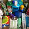 Variety of hygiene products bunldes together