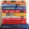10 neatly piled childrens books