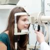 A girl taking part in an eye test